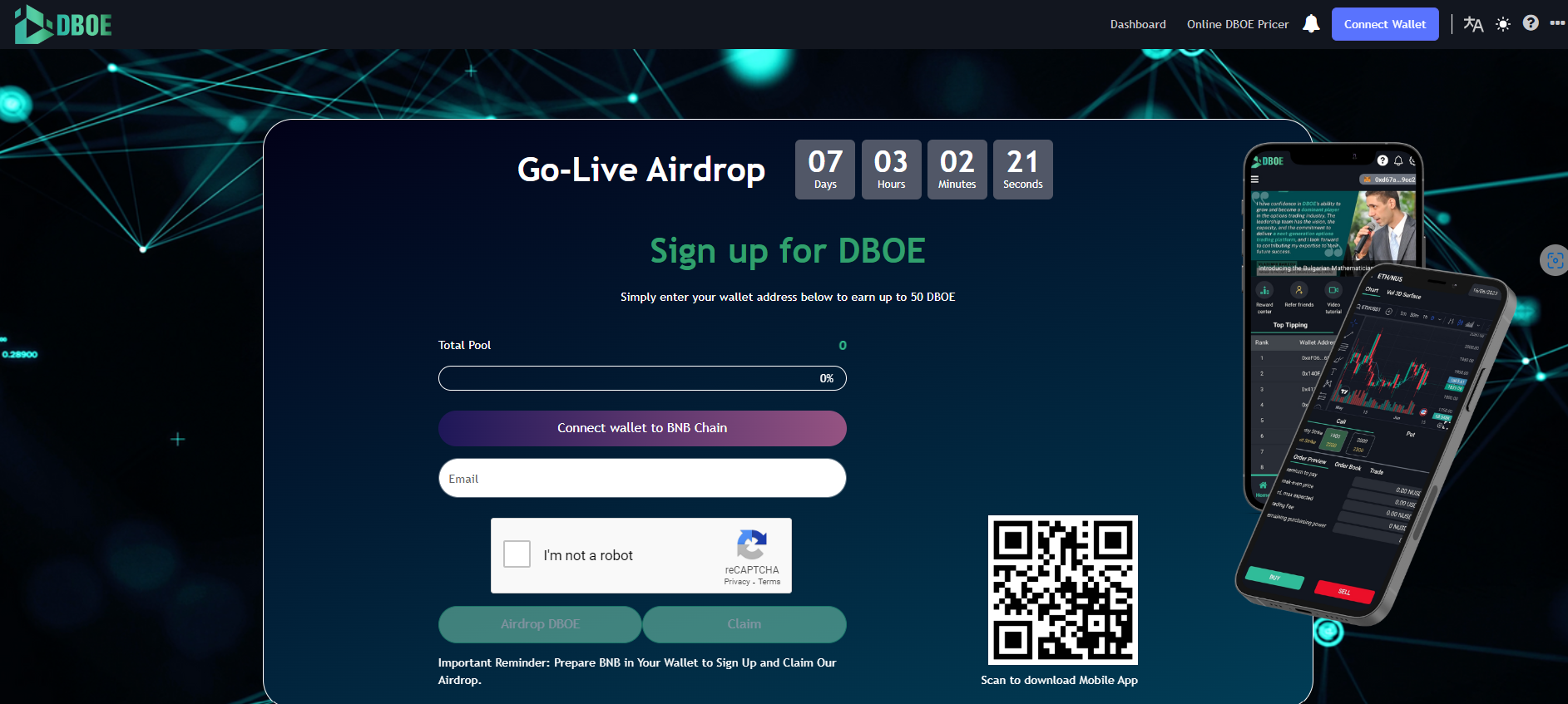 Hướng dẫn đăng ký nhận token DBOE tại sự kiện Go-live Airdrop 