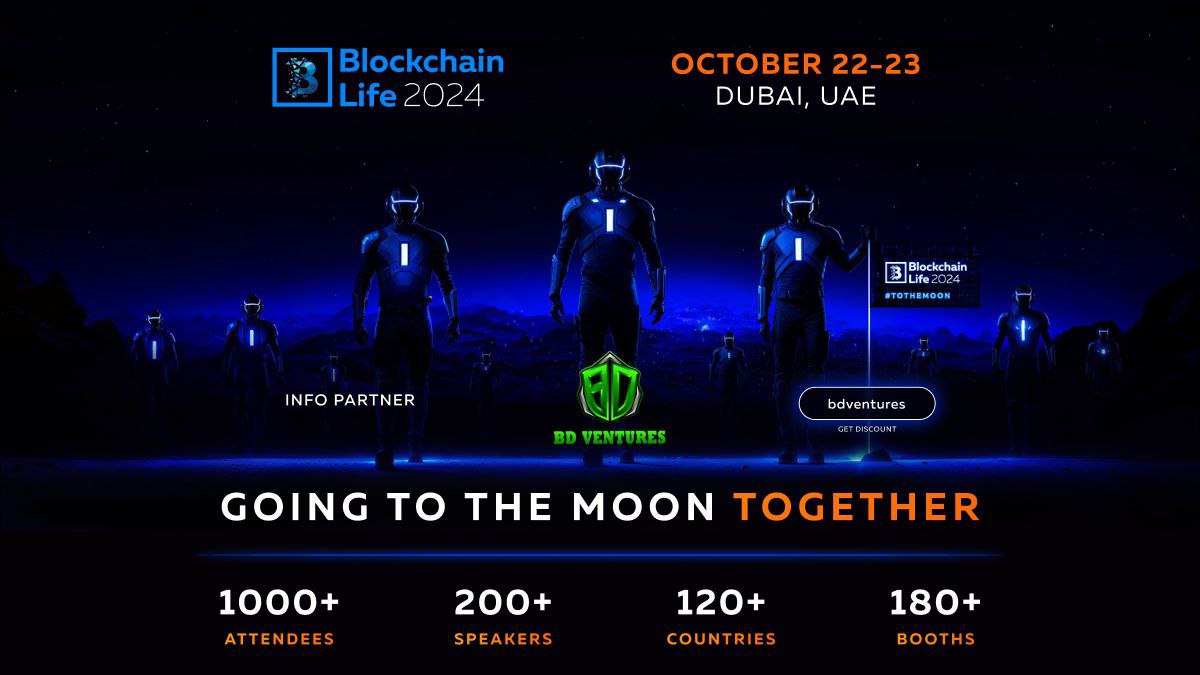 BD Ventures vui mừng công bố là Info Partner của sự kiện Blockchain Life 2024 tại Dubai - UAE tháng 10 này!